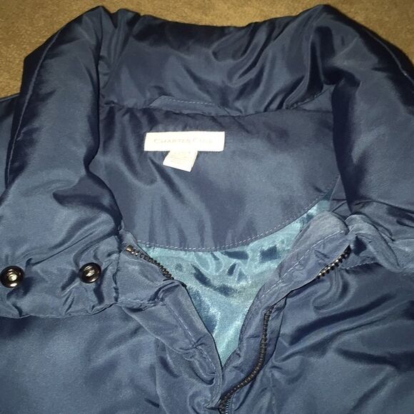 Teal colored puffer vest from Charter Club - Picture 1 of 8